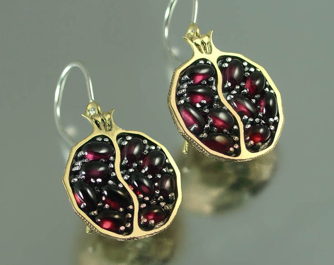 POMEGRANATE Silver Earrings RESERVED for Zanna Etsy