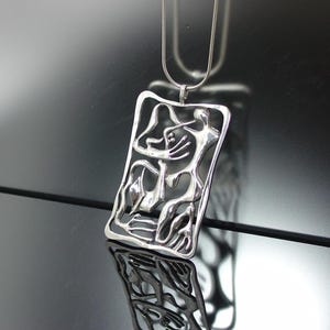 Musician pendant, SAXOPHONIST Silver Pendant, musical instrument, Ready to ship