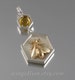 BEE silver and 14k gold honeybee charm with citrine and white sapphires 