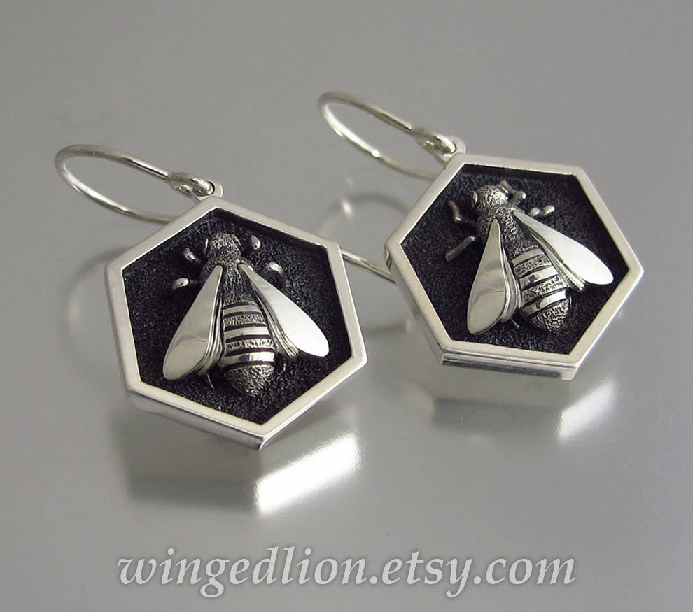 Honey Bee Statement Wedding Party Earrings main image 1