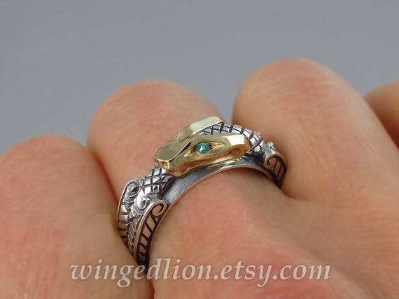 Etsy ouroboros shop ring