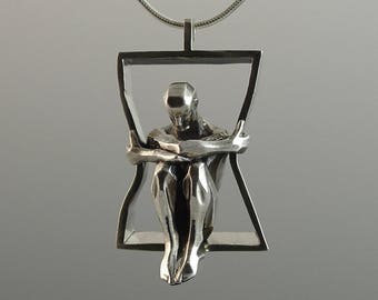 IN A FRAME silver pendant