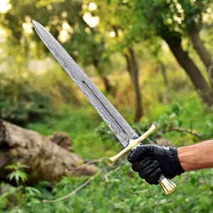 Handmade Short Sword | Forged Sword | Huniting Sword | Damascus Sword | Collectable Sword | Viking Sword | Personalized Gifts