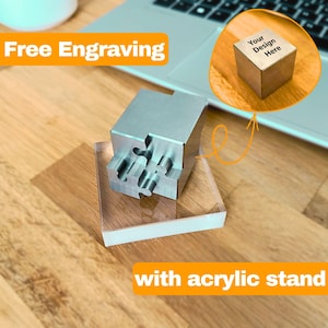 Personalized Steel Cube Puzzle - Unique Gift for Him, Dad