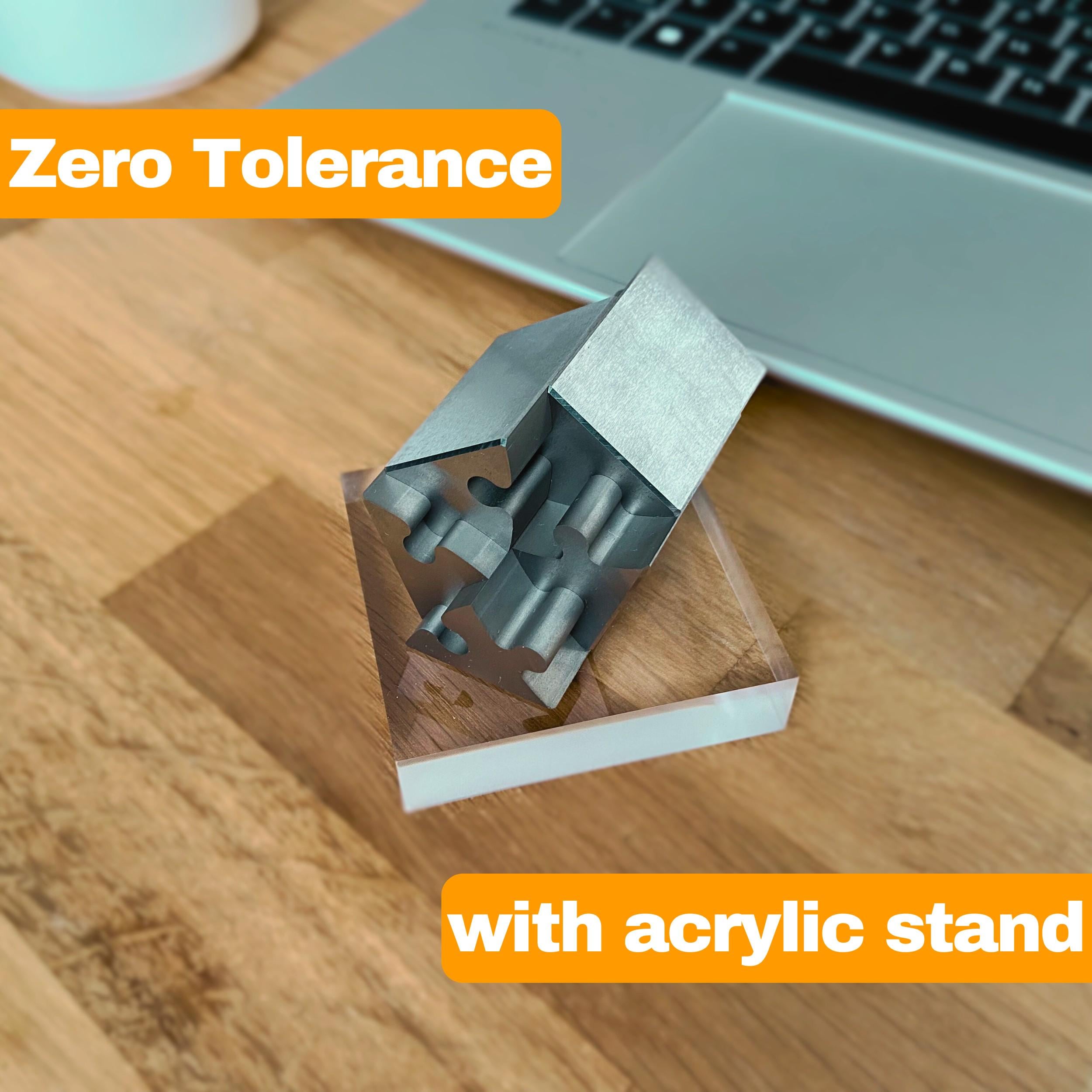 Pentagon Puzzle made of stainless steel – 5-piece zero-tolerance precision object, EDM-manufactured for tech lovers & modern office decoration