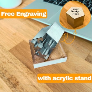 ステンレススチール製ペンタゴンパズル - カスタマイズ可能 - 5ピースゼロトレランスEDMフィジェットギフト