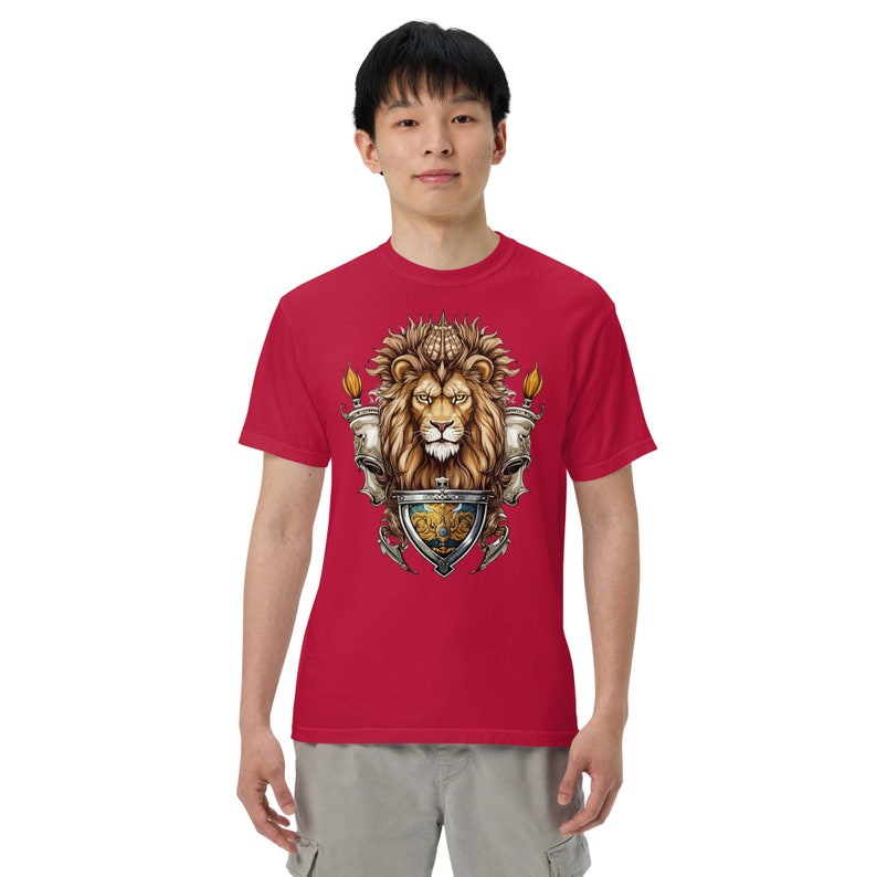 Unisex garment-dyed heavyweight t-shirt lion vip