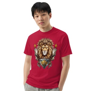 Unisex garment-dyed heavyweight t-shirt lion vip