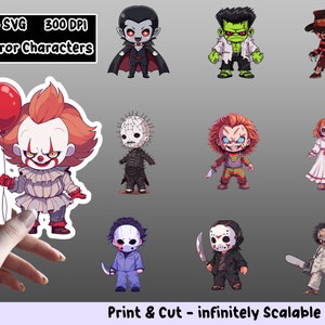 Horror Icons Sticker PNG Pack, Horror Icons Sticker Set, Horror Icons PNG, Horror Icons SVG, Sticker Design, Horror Icons Clip Art, Cricut
