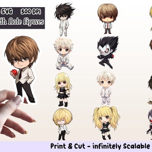 Anime Sticker PNG Pack, Anime Sticker Set, Anime PNG, Anime SVG, Sticker Design, Anime Clipart Bundle, Cricut , Print Cut Stickers, Pack 10