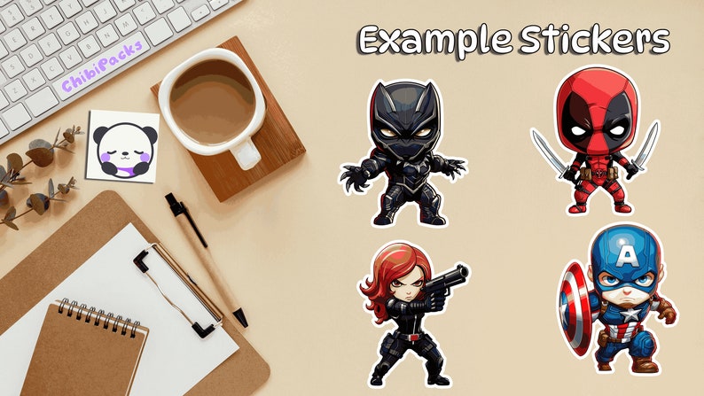 Super Heroes Sticker PNG Pack, Super Heroes Sticker Set, Super Heroes ...