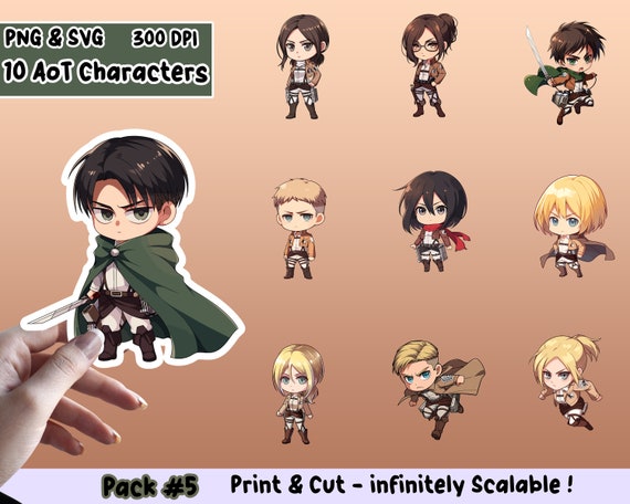 Anime Sticker PNG Pack, Anime Sticker Set, Anime PNG, Anime SVG, Sticker Design, Anime Clipart Bundle, Cricut , Print Cut Stickers, Pack 5