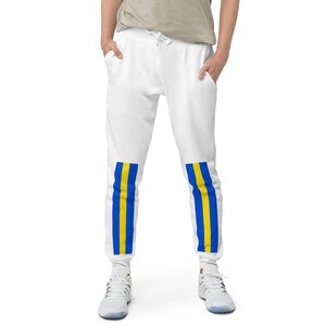 Fleece-joggingbroek uit de Stripes-serie (blauw en goud)
