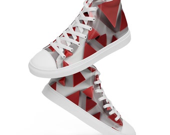 The Red Triangles Men’s Canvas High Tops.