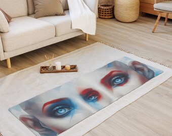 The Hypnotic Faces Yoga Mat.