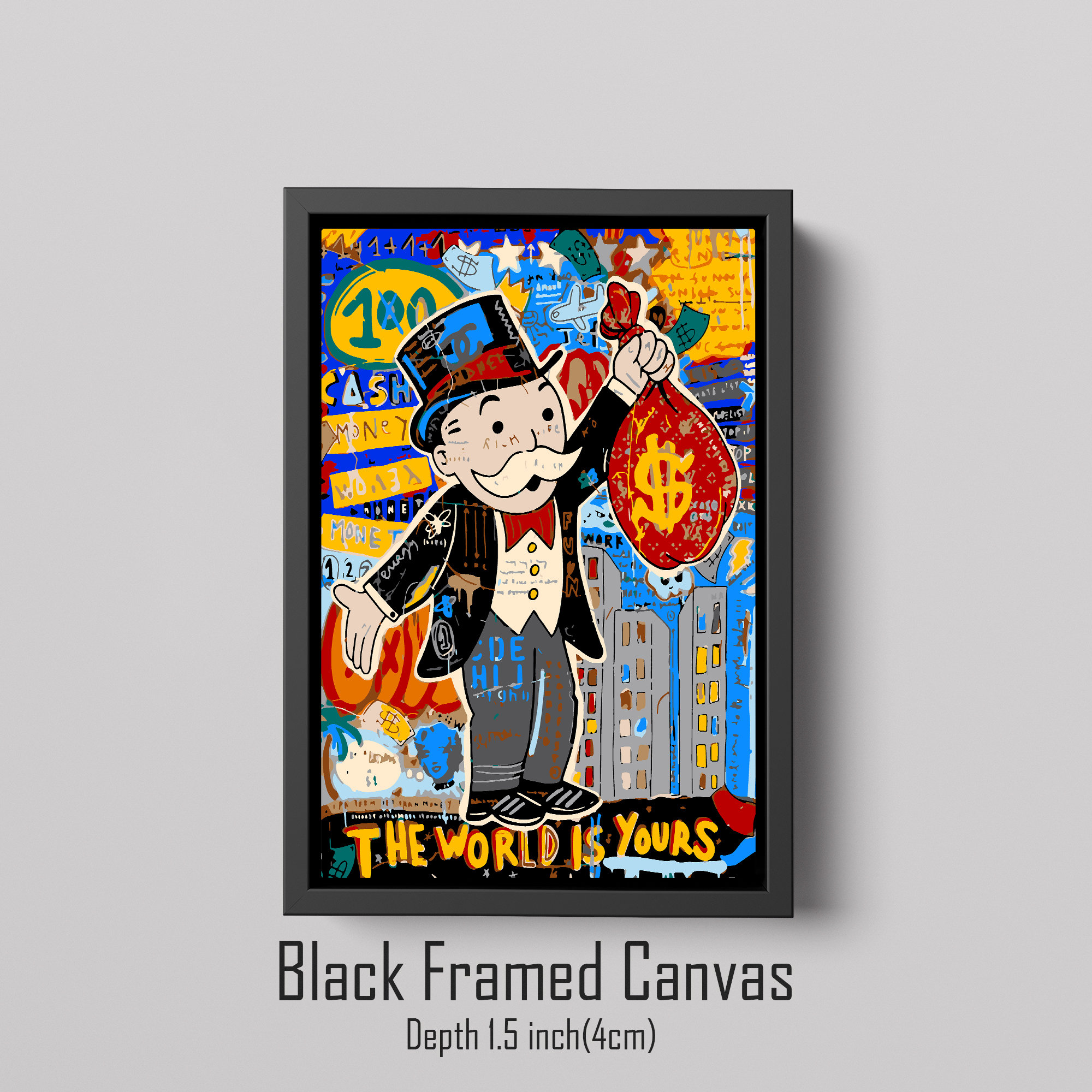 Pop Art Monopoly Man Fashion Unique Modern Painting Print Abstract ...