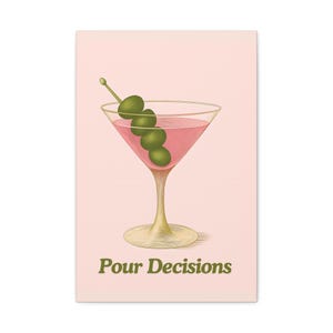 wall art home decor gift for her martini glass dirty martini art martini print espresso martini canvas poster