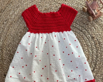 robe bébé crochet coton tissu