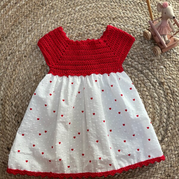 robe bébé crochet coton tissu