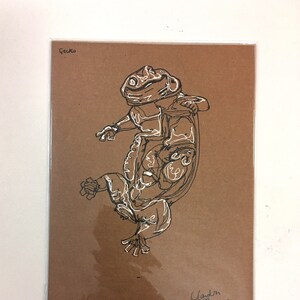Gecko (6x8 inch original drawing)