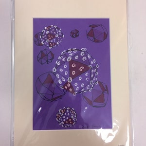 viruses (8x6 inch original drawing in A4 mount)
