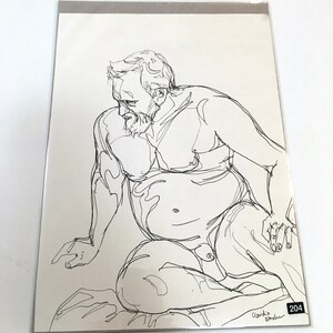 seated man (11x8 inch original drawing)