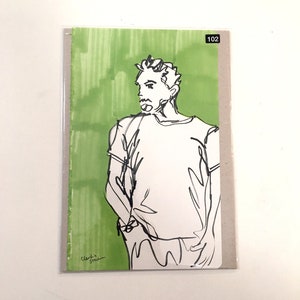 Standing man (5x8 inch original drawing)