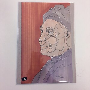 man with head scarf  (8x5 inch original drawing)