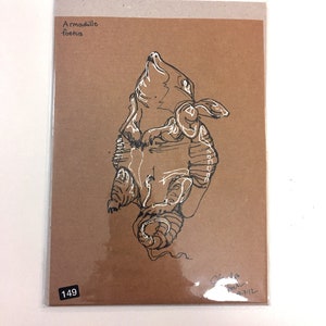 Armadillo (7x6 inch original drawing)
