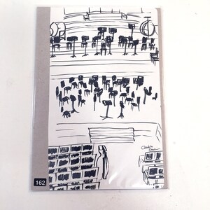 Music stands (5x8 inch original drawing)