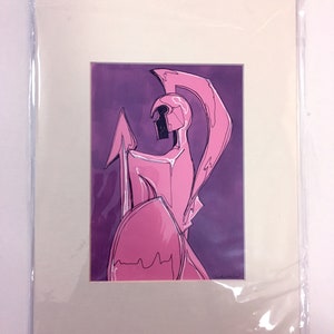 Minerva statue (7x5 inch original drawing in A4 mount)