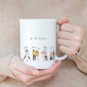 Ceramic Mug, (11oz,Korean Drama Aesthetic Fanatic Mug, Kdrama Addict Mug, K-drama Fan Gift, Kpop Lover Mug, Kdrama Cup, Kdrama Lover