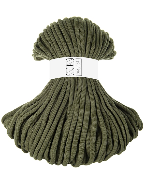 Cordino Macramè Bobbiny Jumbo 9mm - Cotone Riciclato 100m, Colore Avocado - Foto 8