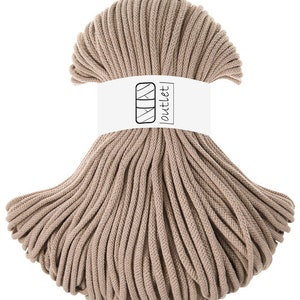 Sand Geflochtene Baumwollkordel 5mm 100m, Baumwollschnur Baumwollgarn OUTLET