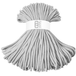Light grey braided cotton cord 9 mm 100 m, cotton string cotton yarn OUTLET