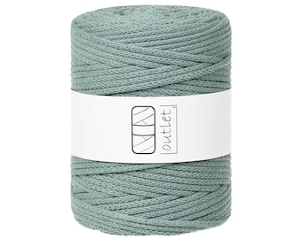 Cordón de algodón trenzado con pátina de 5 mm y 100 m, hilo de algodón, hilo de algodón OUTLET
