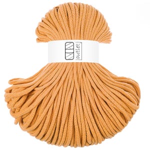Orange Geflochtene Baumwollkordel 5mm 100m, Baumwollschnur Baumwollgarn OUTLET