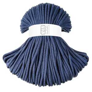 Marineblau Geflochtene Baumwollkordel 9mm 100m, Baumwollschnur Baumwollgarn OUTLET