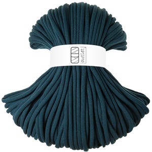 Petrol Braided Cotton Cord 9 mm 100 m, Cotton String Cotton Yarn OUTLET