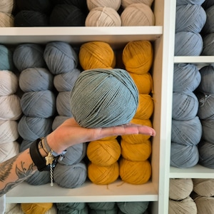 Filato di cotone intrecciato Laurel 100g 200 m, filato di cotone riciclato