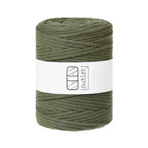 Donkergroen gevlochten katoenen koord 5 mm 100 m, katoenen koord katoengaren OUTLET