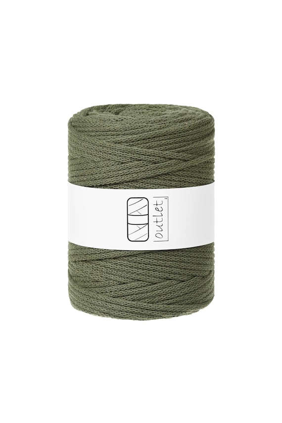 Dark Green Braided Cotton Cord 5 Mm 100 M, Cotton String Cotton