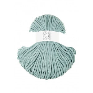 Cordoncino di cotone intrecciato blu uovo d'anatra 5 mm 100 m, cordoncino di cotone filato di cotone OUTLET