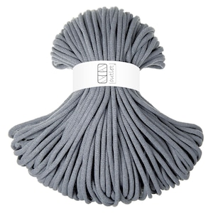 Grau Geflochtene Baumwollkordel 9mm 100m, Baumwollschnur Baumwollgarn OUTLET