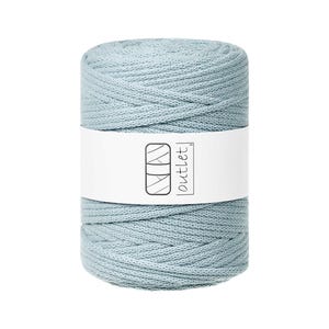 Cordino di cotone intrecciato azzurro chiaro 5 mm 100 m, filo di cotone filato di cotone OUTLET
