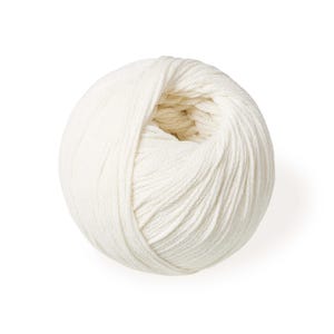 Natural Color Braided Cotton Yarn 100g 200 m, Recycled Cotton Yarn