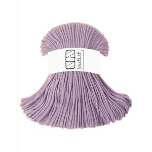 Violett Geflochtene Baumwollkordel 3mm 100m, Baumwollschnur Baumwollgarn OUTLET