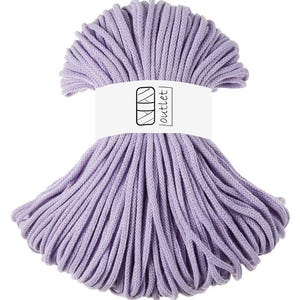 Lavender Geflochtene Baumwollkordel 5mm 100m, Baumwollschnur Baumwollgarn OUTLET