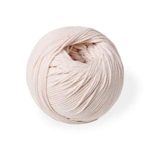 Skin-colored braided cotton yarn 100g 200 m, Recycled cotton yarn