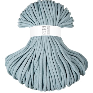 Cordoncino di cotone intrecciato azzurro 9 mm 100 m, cordoncino di cotone filato di cotone OUTLET